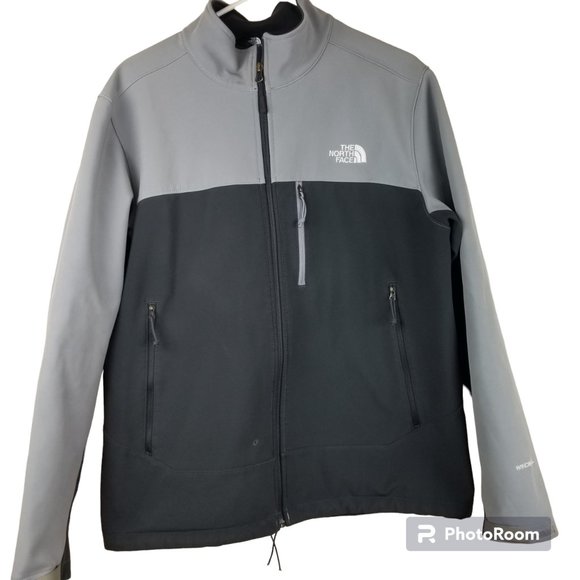 The North Face Other - The North Face Mens Sz L Windfall Soft Shell Full Zip Jacket Gray Black